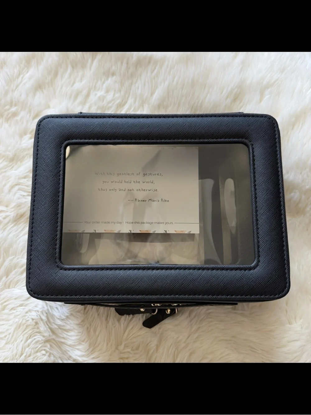 Double-Layer Zip Cosmetic Case (NIB)